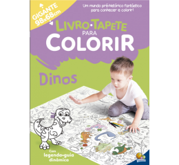 LIVRO TAPETE P/COLORIR DINOS 98X68CM 1157701